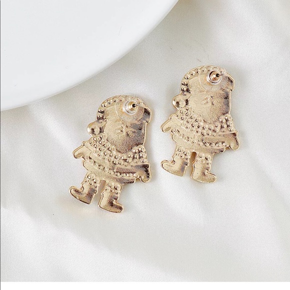 Christmas Holidays Colorful Santa Claus Earrings - Picture 8 of 9